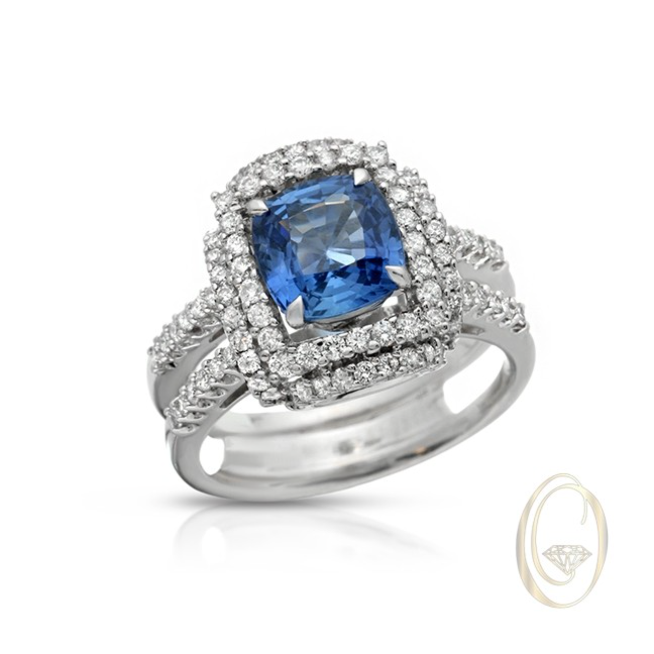 18K DIAMOND SEMI-MOUNT RING