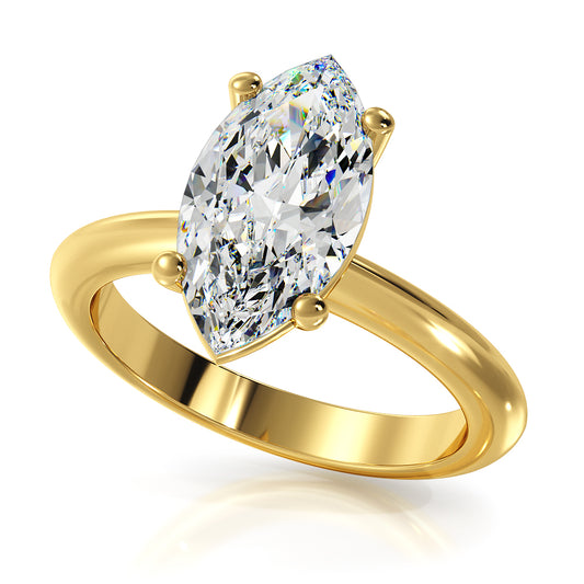 Marquise Diamond Solitaire Engagement Ring