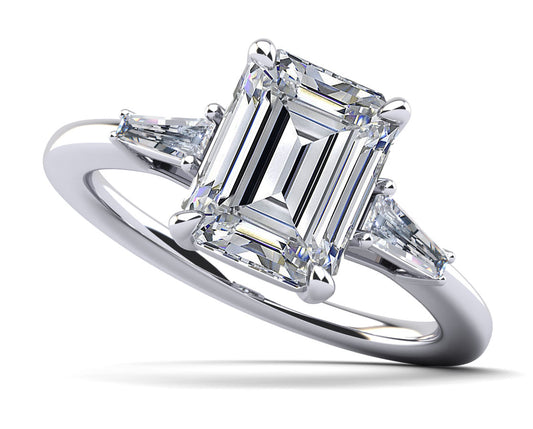 Brilliant Emerald Cut And Baguette Ring
