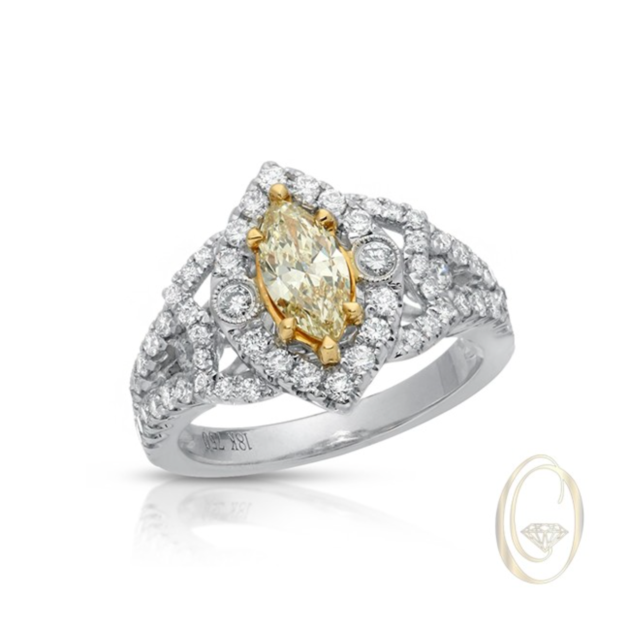 18K YELLOW DIAMOND RING