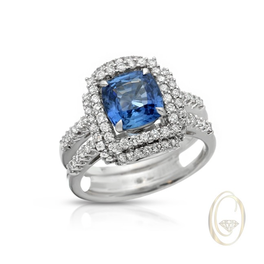 18K DIAMOND SEMI-MOUNT RING