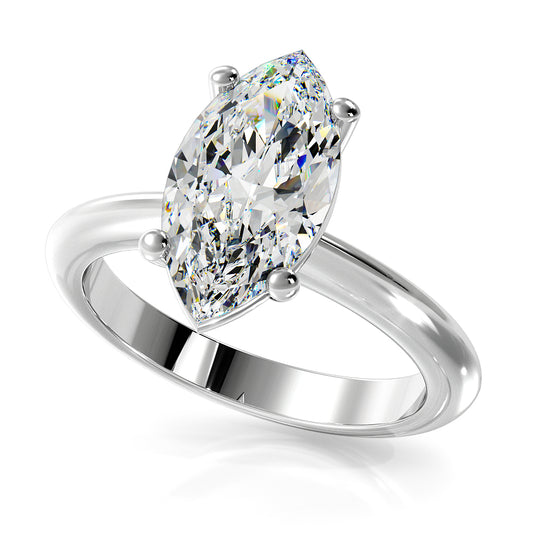 Marquise Diamond Solitaire Engagement Ring