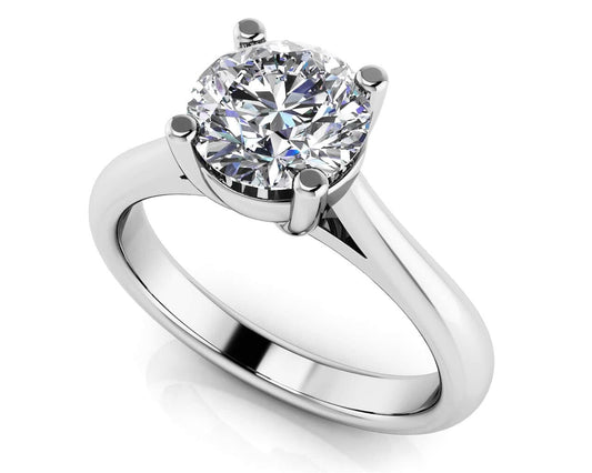 Classic Four Prong Round Cut Solitaire Ring