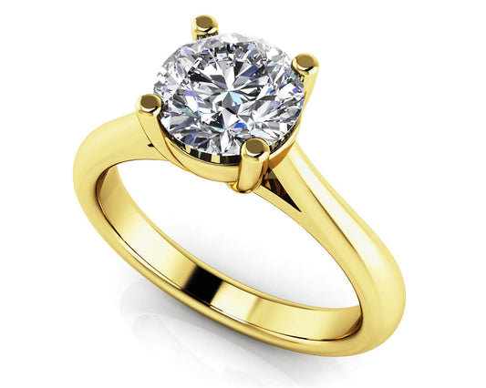 Classic Four Prong Round Cut Solitaire Ring